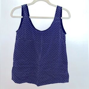 Printed Massimo Dutti Silk Tank Top